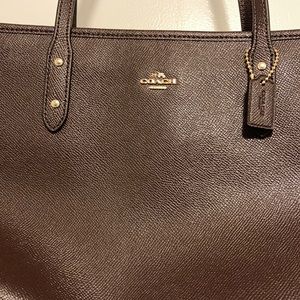 Small brown coach purse